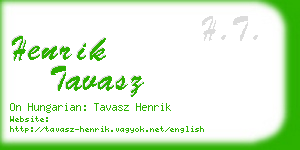 henrik tavasz business card